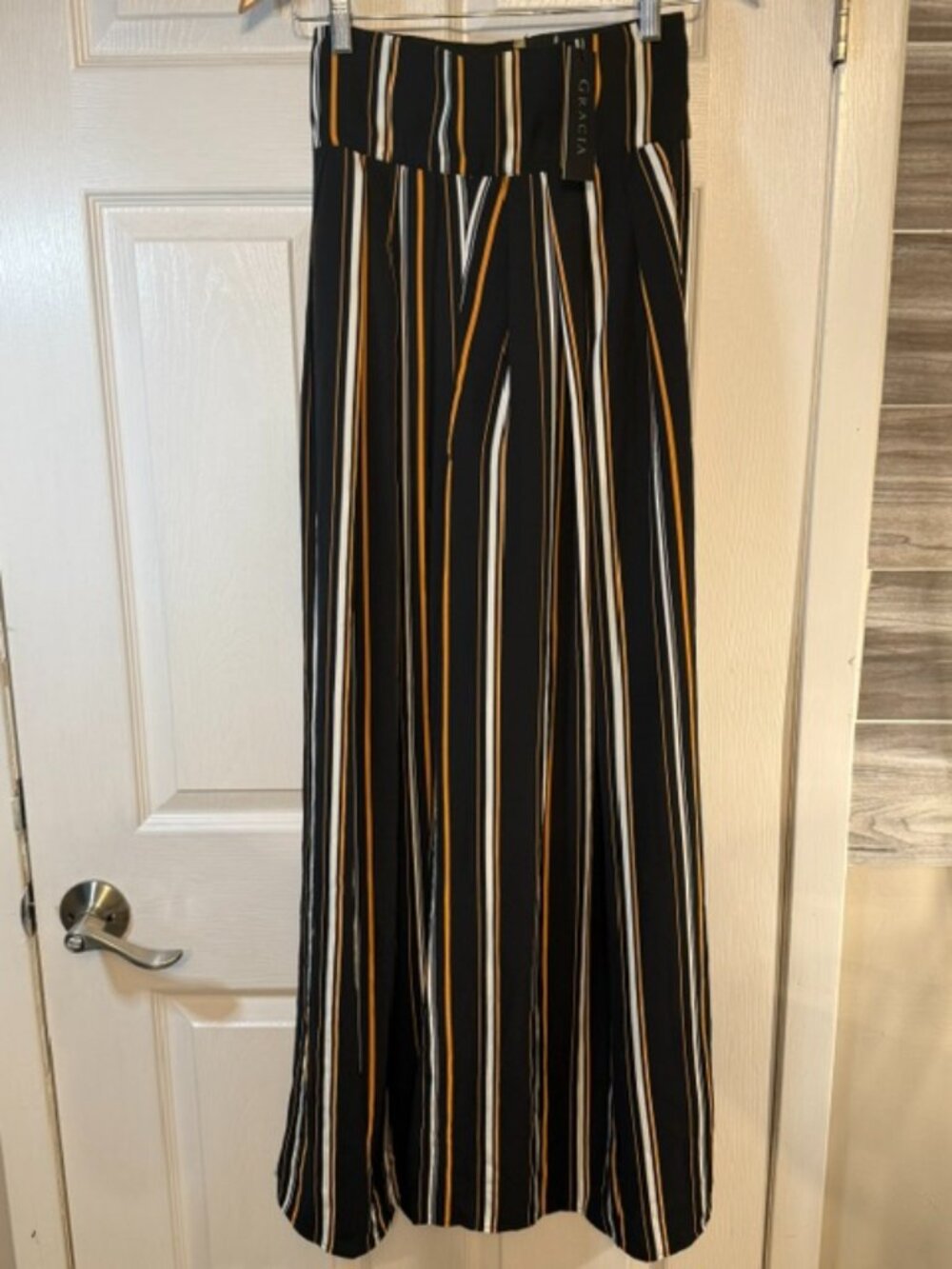 Gracia NWT Striped Wide Leg Palazzo Pants Size S